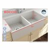 Bocchi Contempo Farmhouse Apron Front Fireclay 36 in. Double Bowl Kitchen Sink in Biscuit 1350-014-0120